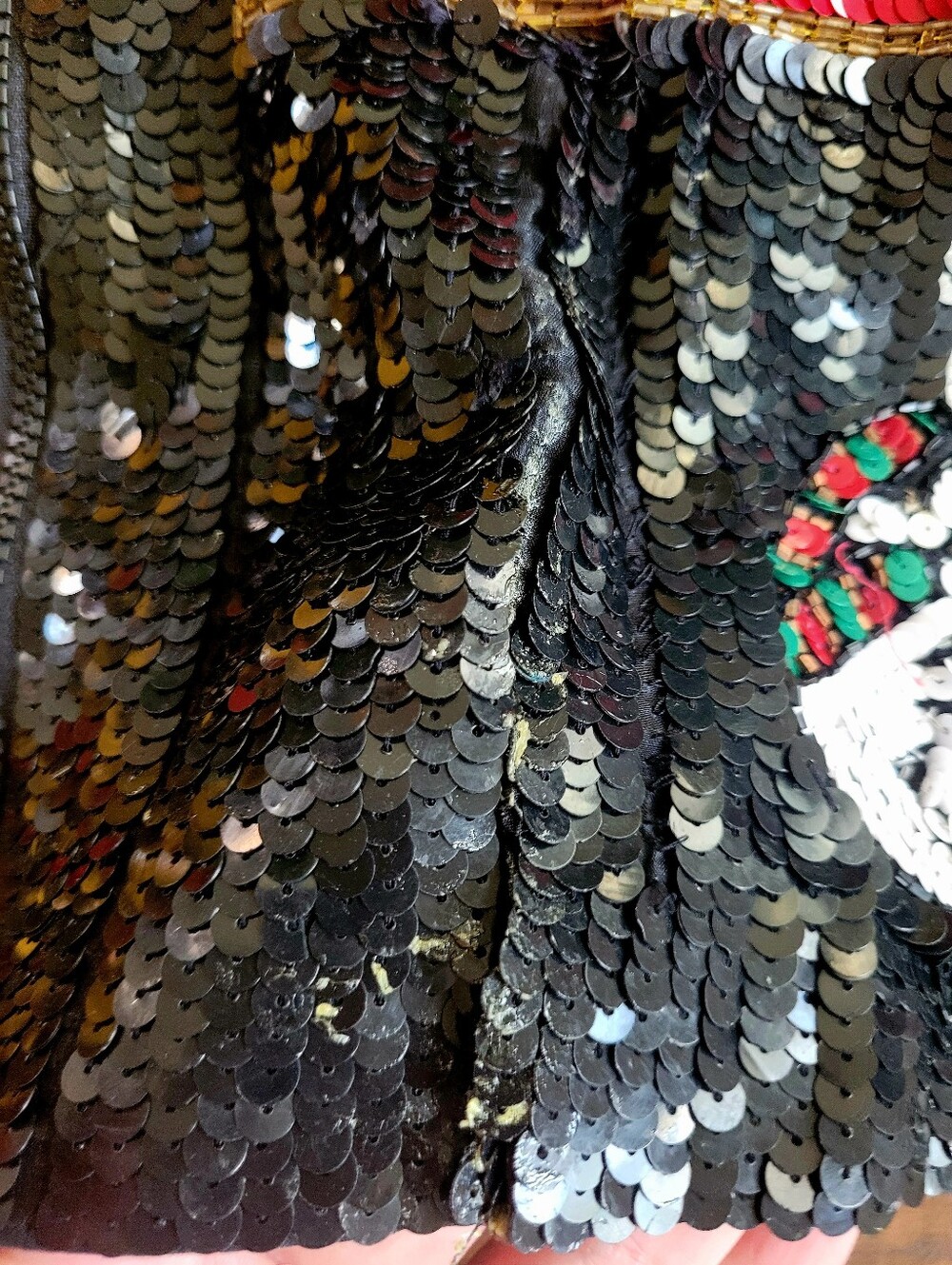 Vintage Just Fabulous Christmas Sequin Jacket Santa Nutcracker Size L - Picture 7 of 13